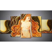 Modern Wall Art Decoração para casa Pintura a óleo Nude mulher (FI-022)